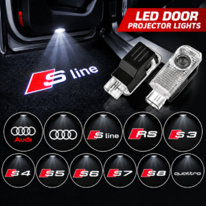 Audi LED Door Puddle Projector Lights – S Line, RS, S3-S8, Quattro & Audi Logos