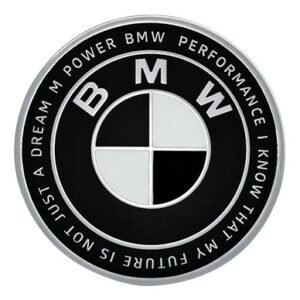 BMW KITH 82mm Black & White Roundel Emblem Badge – 51147057794 – E81 E87 F10 F11 F07 F06 F12 F13