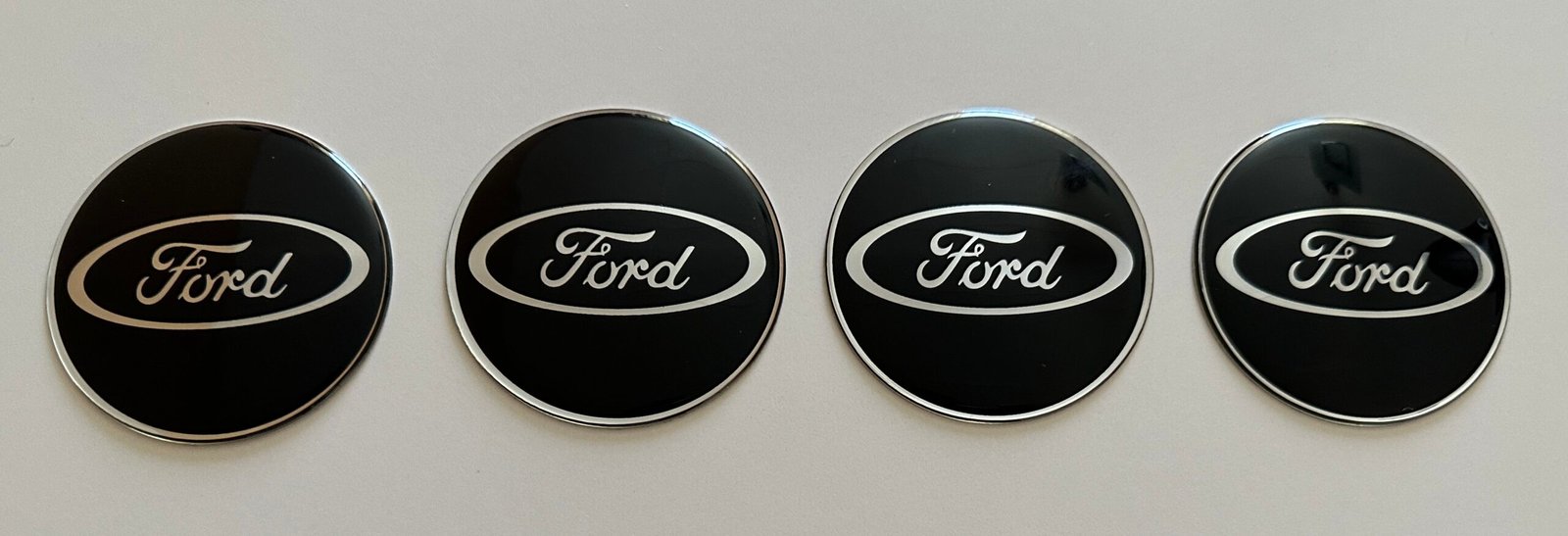 4 pcs (Set) 65mm - 2.56inch Black Ford Wheel Center Hub Caps Stickers - Image 4