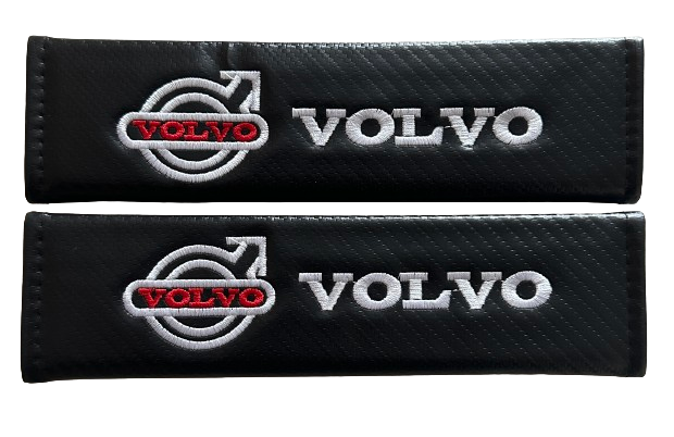 2 pcs Black Volvo Car Styling Safety Belt Cover Protection Shoulder Pad Cushion Harness Pad