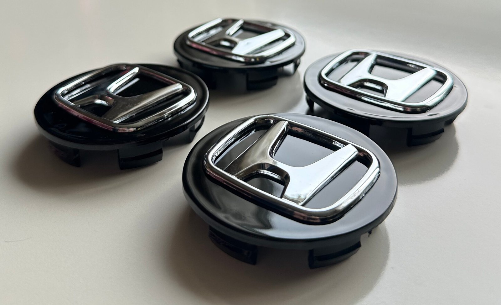 4 pcs (Set) 58mm - 2.28inch Black Honda Wheel Center Hub Caps - Image 3