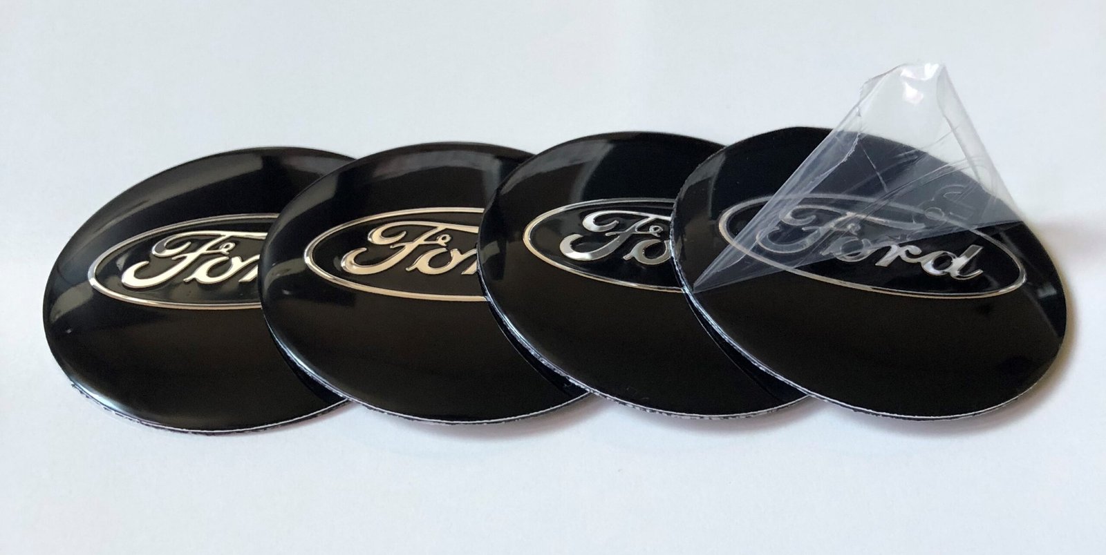 4 pcs (Set) 56mm - 2.20inch Black Ford Wheel Center Hub Caps Stickers - Image 3