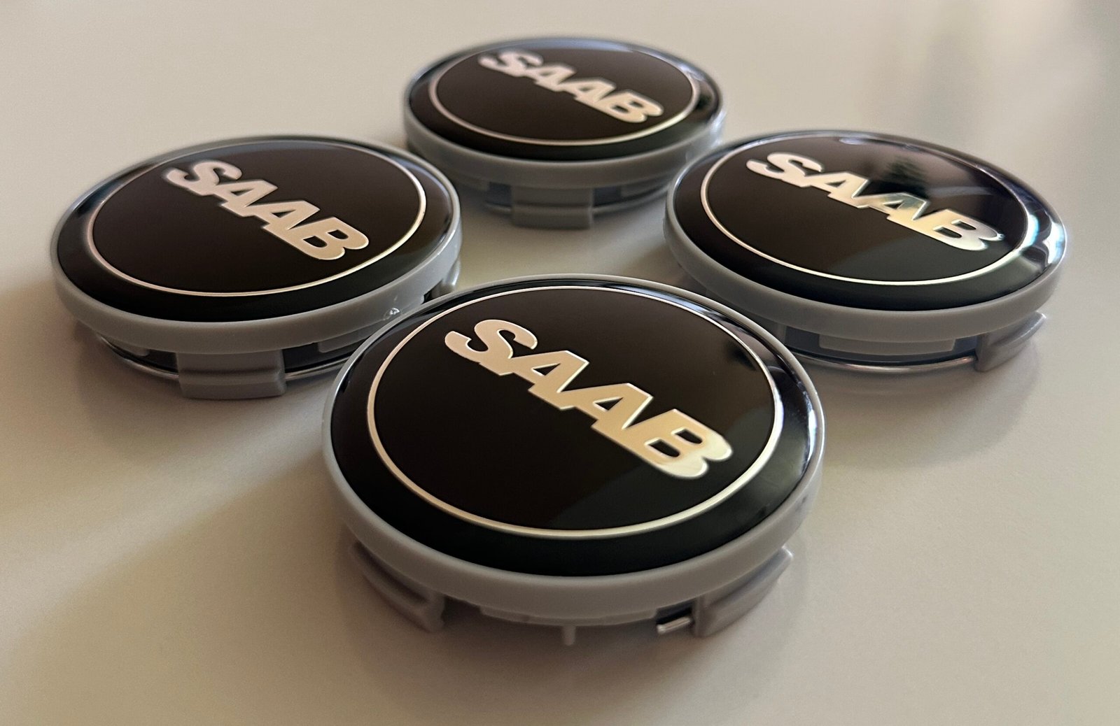 4 pcs (Set) 63mm - 2.48inch Black SAAB Wheel Center Hub Caps - Image 3
