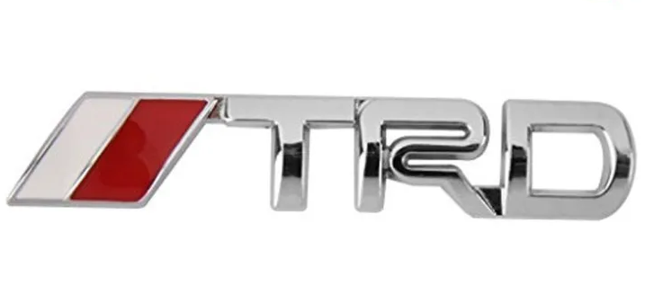 1 pcs Silver Toyota TRD Metal Emblem Sticker - Image 2