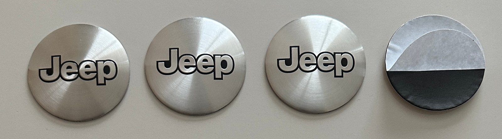 4 pcs (Set) 56mm - 2.20inch Silver Jeep Wheel Center Hub Caps Stickers - Image 5