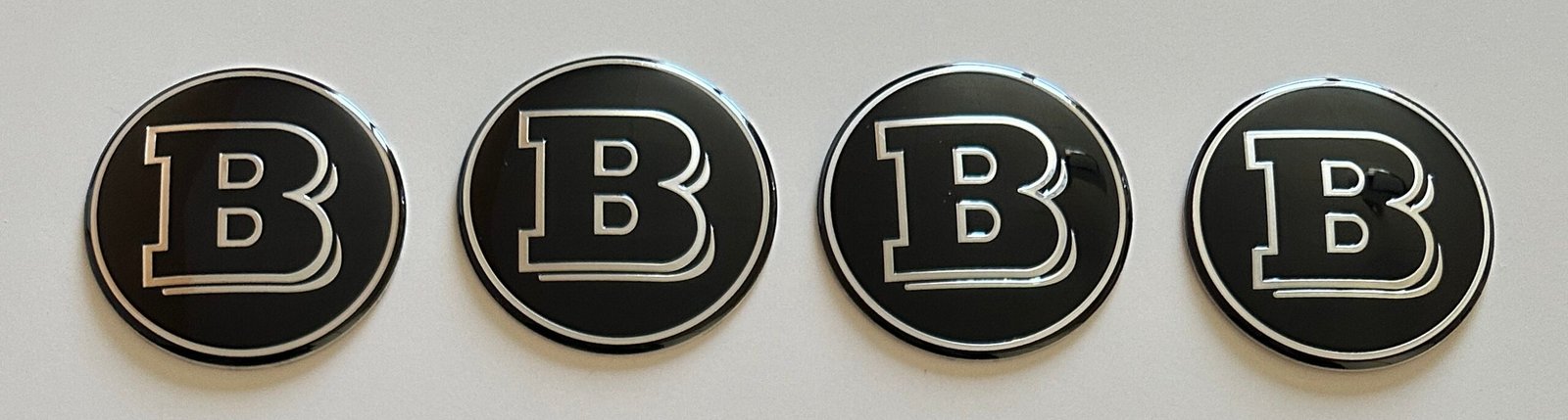 4 pcs (Set) 65mm - 2.56inch Black BRABUS Wheel Center Hub Caps Stickers - Image 4