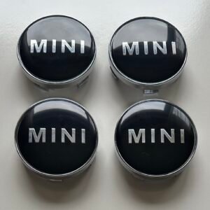 4 pcs (Set) 60mm - 2.36inch Black Mini Cooper Wheel Center Hub Caps