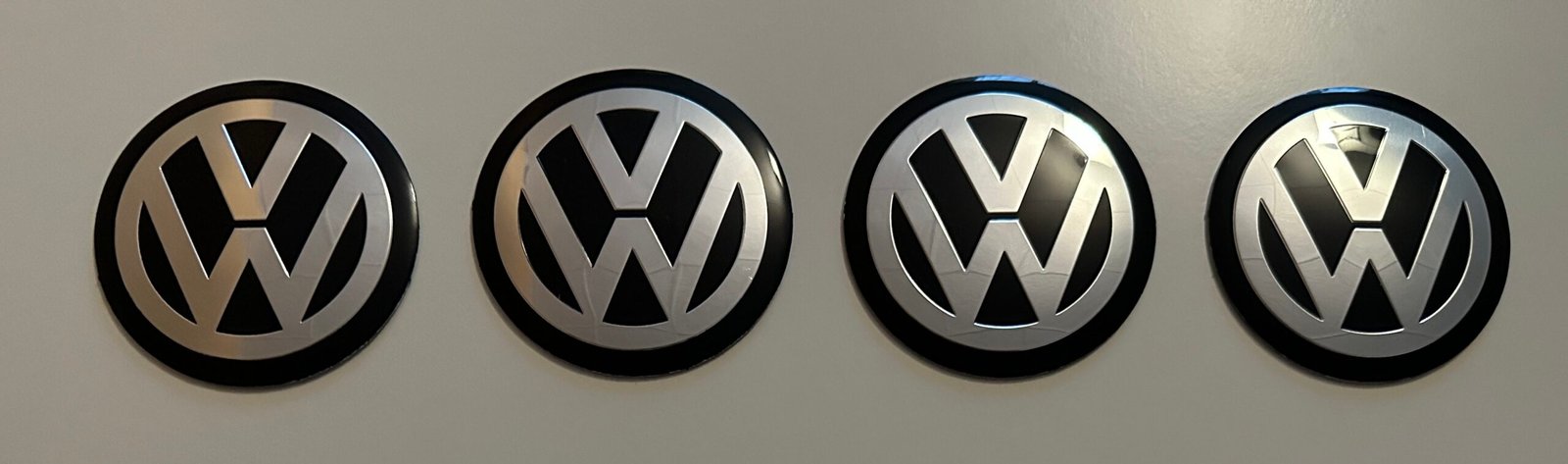 4 pcs (Set) 120mm - 4.72inch Black Volkswagen Wheel Center Hub Caps Stickers - Image 4