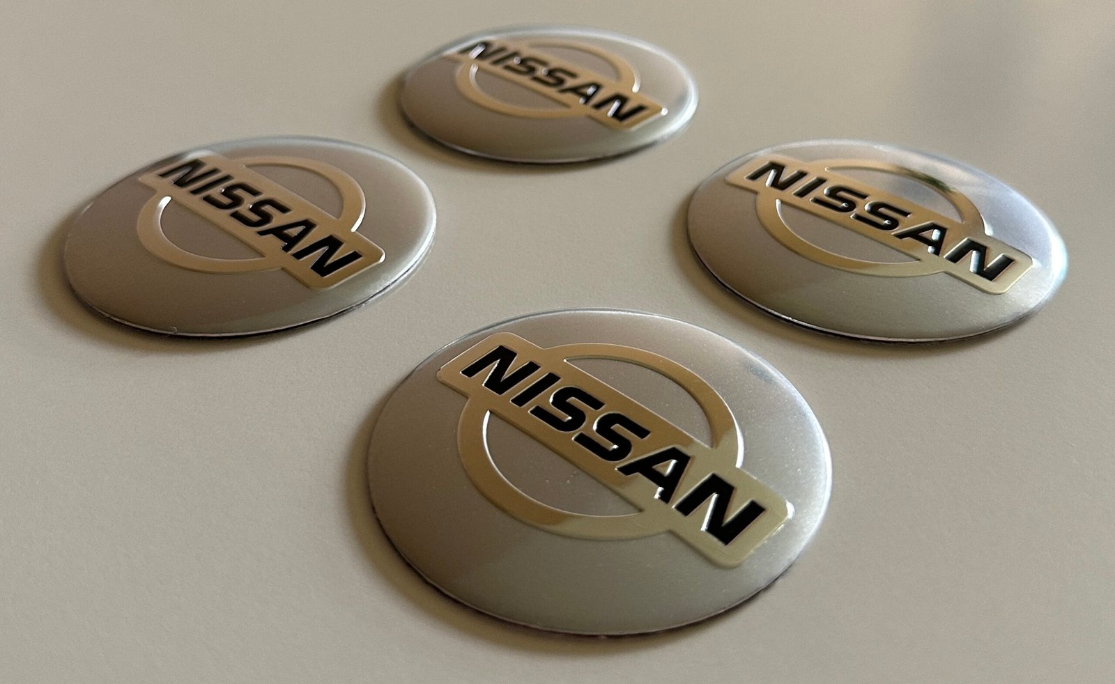 4 pcs (Set) 56mm - 2.20inch Silver Nissan Wheel Center Hub Caps Stickers - Image 3