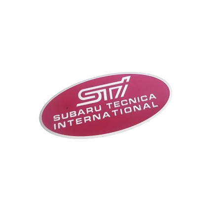 1 pcs Pink Subaru STI Emblem Sticker Metal