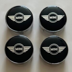 4 pcs (Set) 60mm - 2.36inch Black Mini Cooper Wheel Center Hub Caps 2