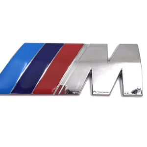 1 pcs Silver Glossy BMW M Performance Emblem Sticker Metal