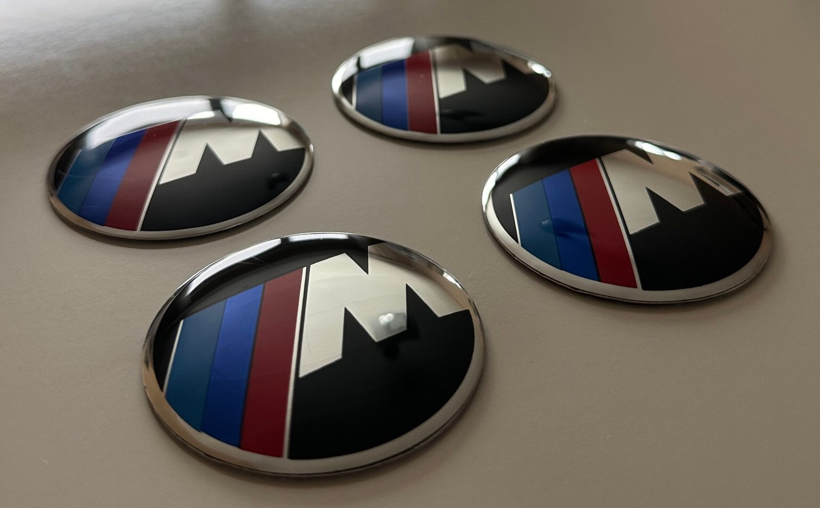 4 pcs (Set) 56mm - 2.20inch Black BMW M Wheel Center Hub Caps Stickers - Image 2