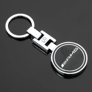 1 pcs High Quality Black AMG Metal Keychain