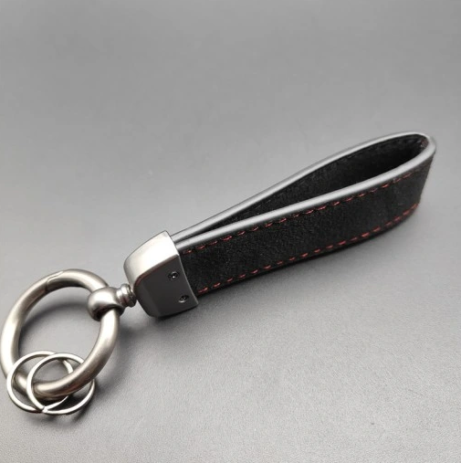 1 pcs High Quality Alcantara Porsche Keychain - Image 4
