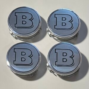 4 pcs (Set) 75mm - 2.95inch Silver Brabus Wheel Center Hub Caps