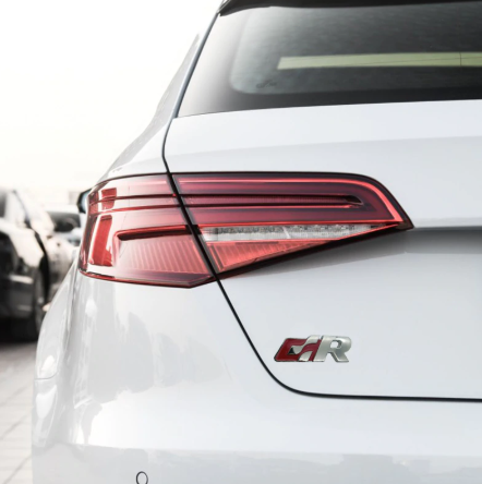 1 pcs Silver & Red Volkswagen GR Emblem Sticker Metal - Image 5