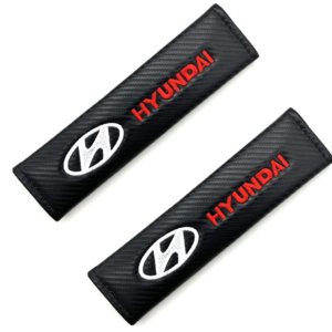 2 pcs Black & Red Hyundai Car Styling Safety Belt Cover Protection Shoulder Pad Cushion Harness Pad