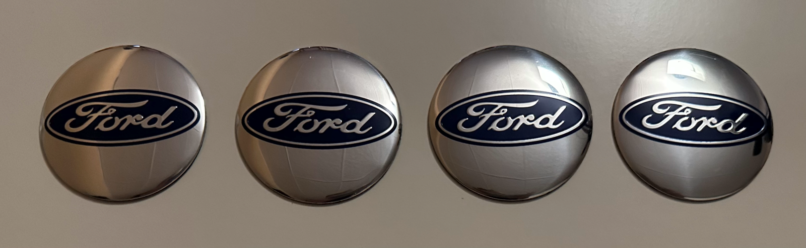 4 pcs (Set) 56mm - 2.20inch Silver Ford Wheel Center Hub Caps Stickers - Image 4