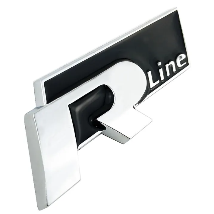 1 pcs Black Volkswagen R Line Metal Emblem Sticker - Image 3