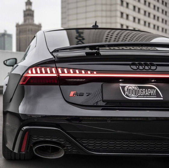 1 pcs Black Audi RS7 Metal Emblem Sticker - Image 2