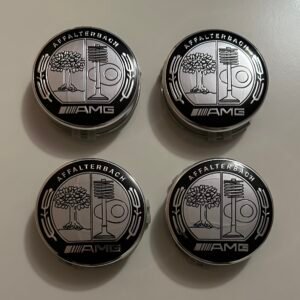 4 pcs (Set) 75mm - 2.95inch Silver AMG Affalterbach Wheel Center Hub Caps