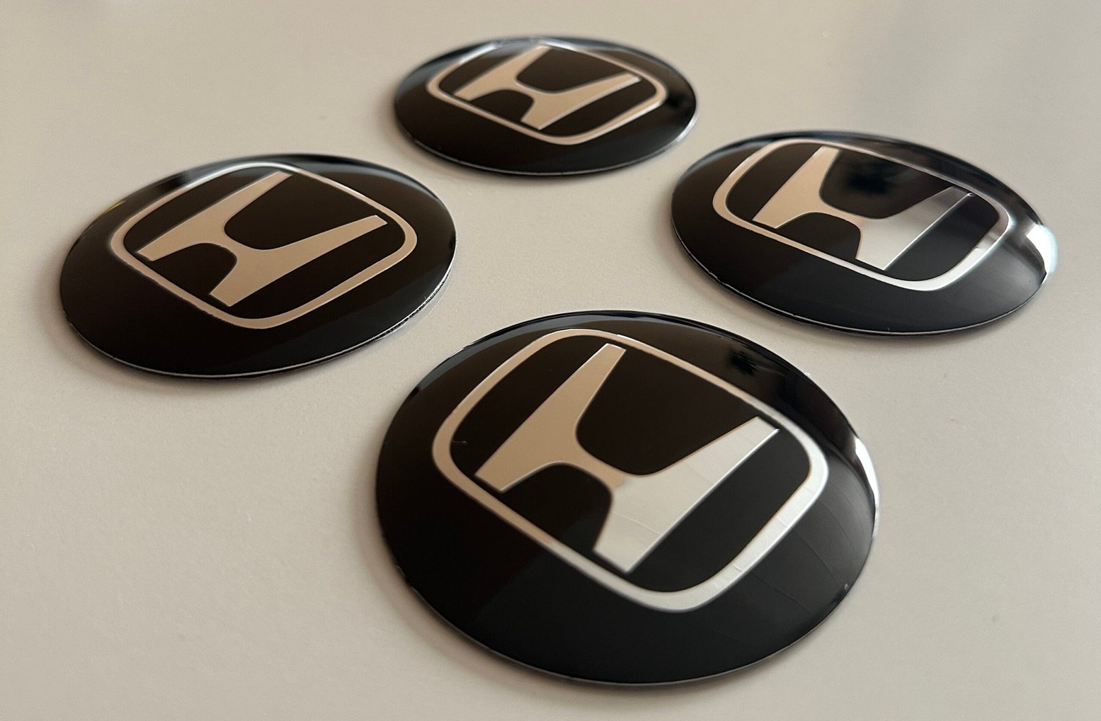 4 pcs (Set) 65mm - 2.56inch Black Honda Wheel Center Hub Caps Stickers - Image 3