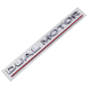 1 pcs Silver Tesla Dual Motor Emblem for Tesla Model X S 3 Y