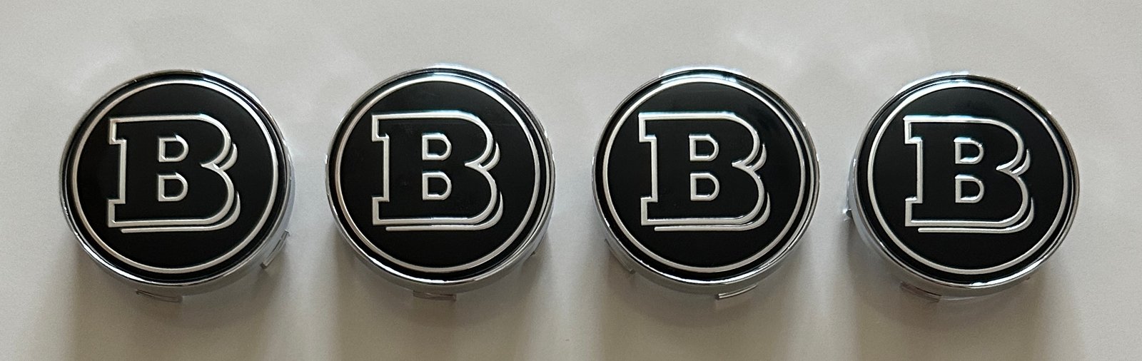4 pcs (Set) 60mm - 2.36inch Black Brabus Wheel Center Hub Caps - Image 4
