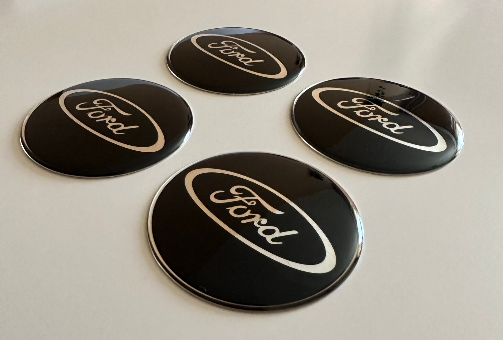 4 pcs (Set) 65mm - 2.56inch Black Ford Wheel Center Hub Caps Stickers - Image 3