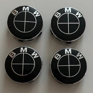 4 pcs (Set) 56mm - 2.20inch Full Black BMW Wheel Center Hub Caps