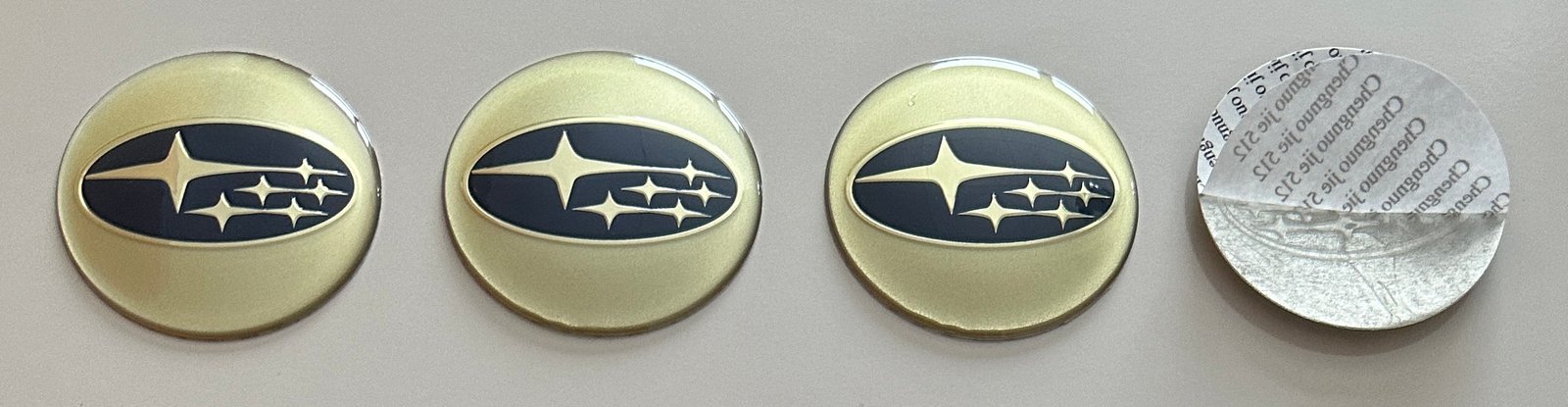 4 pcs (Set) 65mm - 2.56inch Silver Subaru Wheel Center Hub Caps Stickers - Image 5
