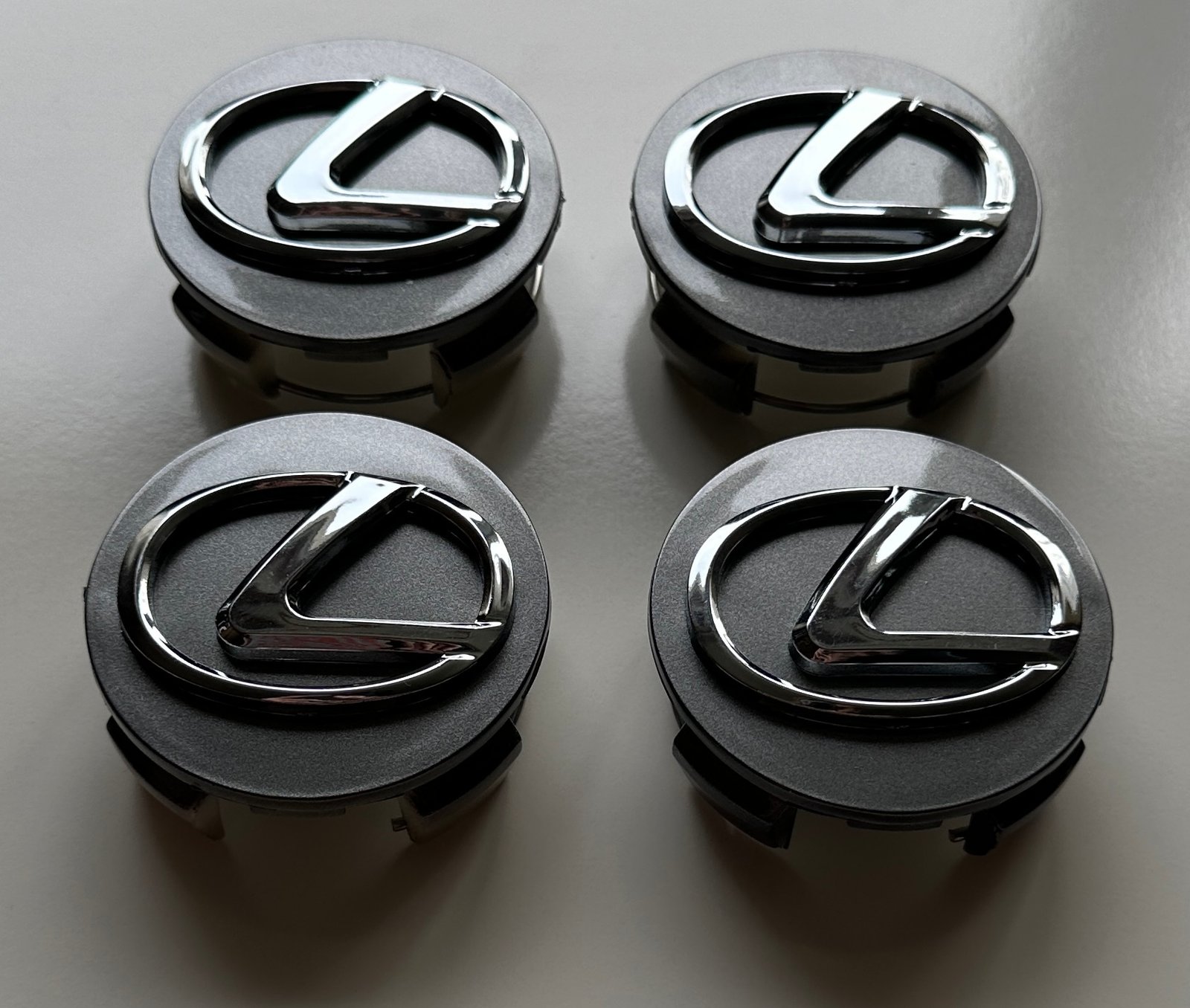 4 pcs (Set) 62mm - 2.44inch Gray Lexus Wheel Center Hub Caps