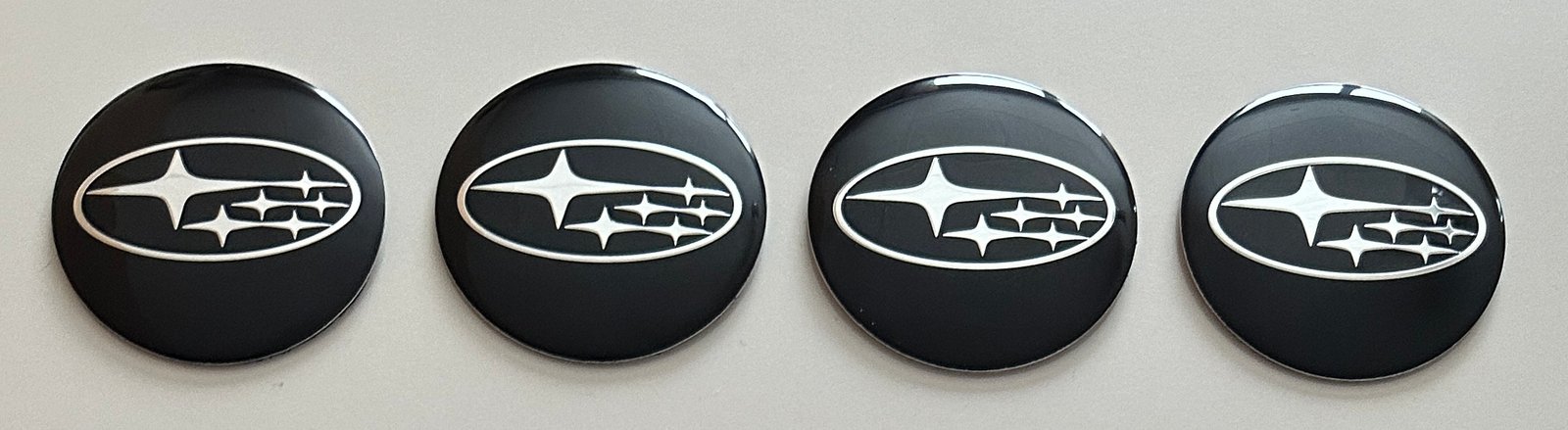 4 pcs (Set) 56mm - 2.20inch Black Subaru Wheel Center Hub Caps Stickers - Image 4