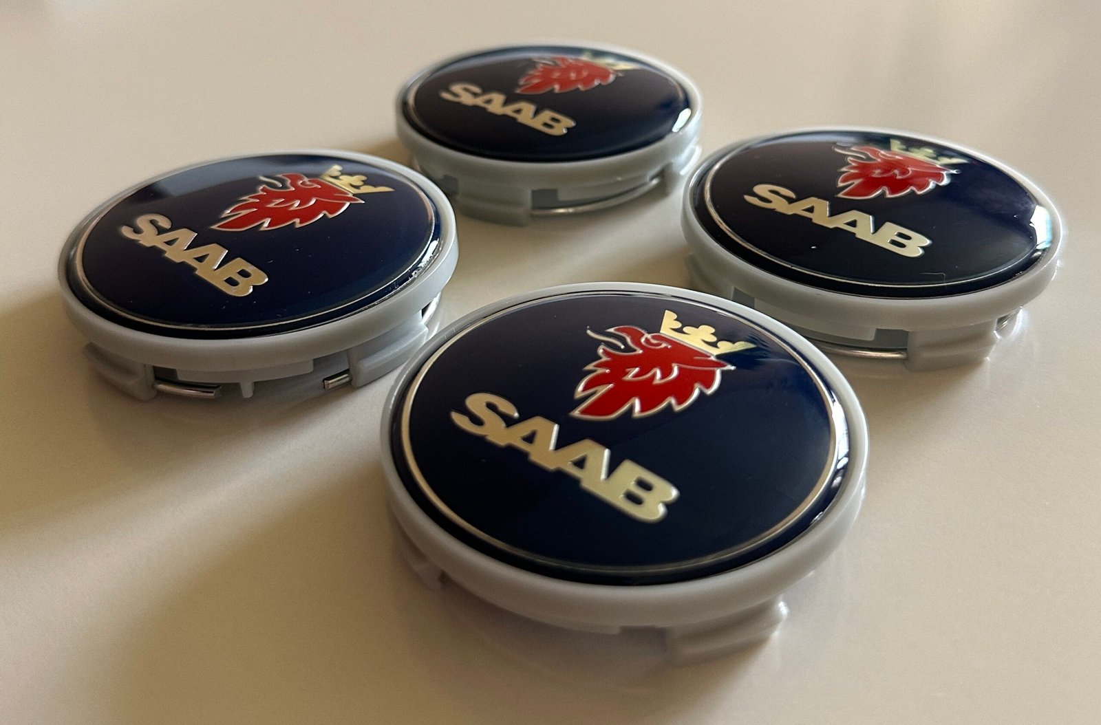 4 pcs (Set) 63mm - 2.48inch Dark Blue SAAB Wheel Center Hub Caps - Image 3