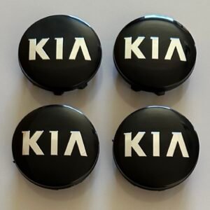 4 pcs (Set) 58mm - 2.28inch Black KIA Wheel Center Hub Caps