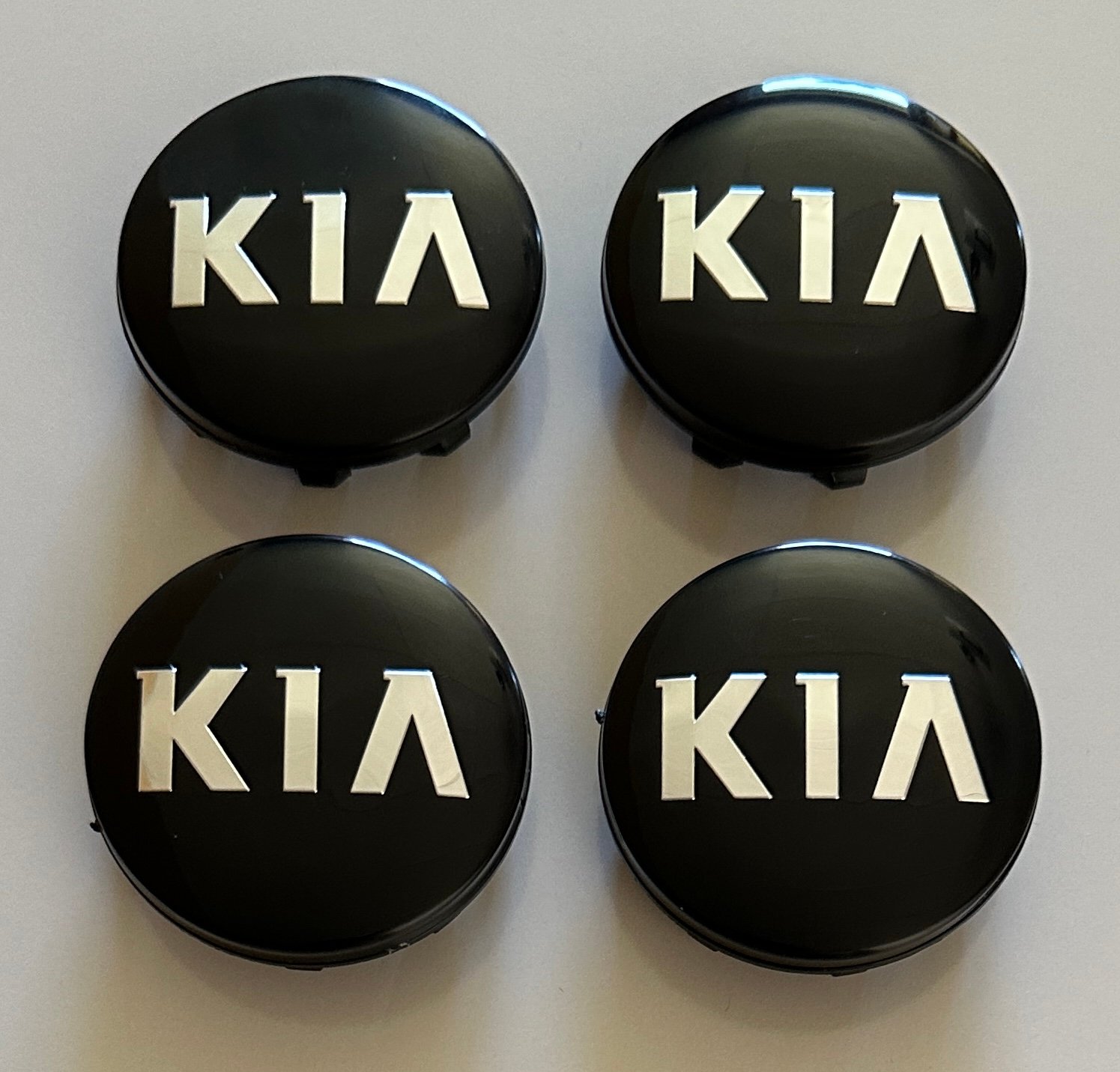 4 pcs (Set) 58mm - 2.28inch Black KIA Wheel Center Hub Caps