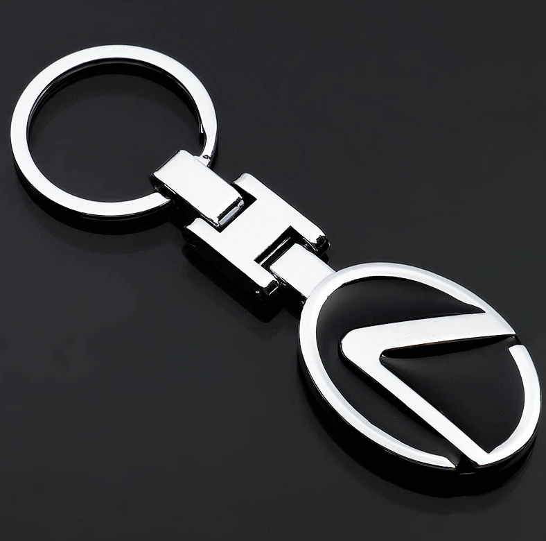 1 pcs High Quality Black Lexus Metal Keychain