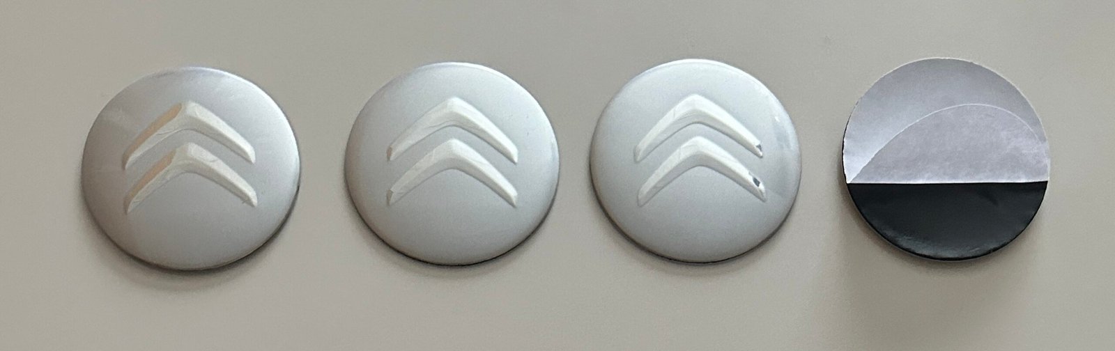 4 pcs (Set) 56mm - 2.20inch Silver Citroen Wheel Center Hub Caps Stickers - Image 5