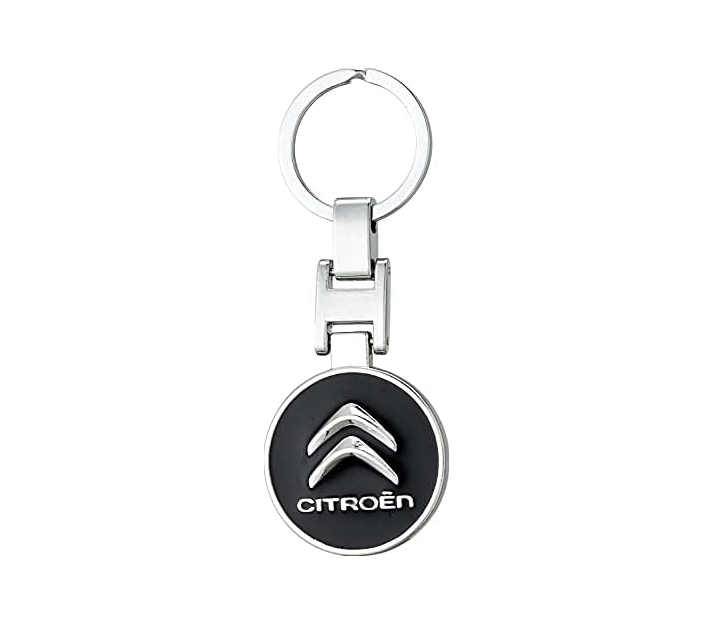 1 pcs High Quality Black Citroen Metal Keychain