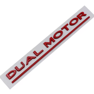 1 pcs Red Tesla Dual Motor Emblem for Tesla Model X S 3 Y