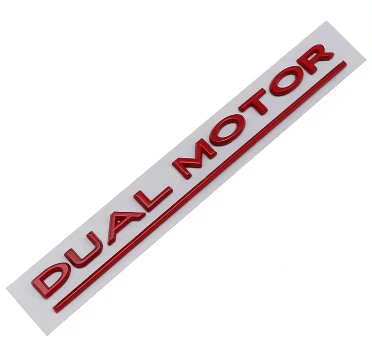 1 pcs Red Tesla Dual Motor Emblem for Tesla Model X S 3 Y
