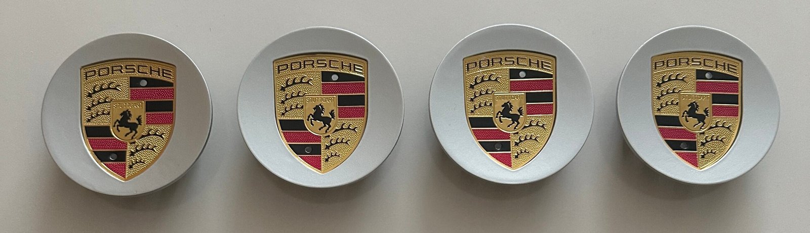 4 pcs (Set) 65mm - 2.56inch Silver Porsche Wheel Center Hub Caps - Image 4