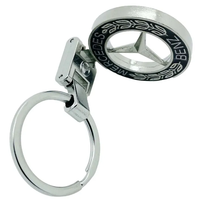 1 pcs High Quality Black Mercedes Benz Metal Keychain - Image 2