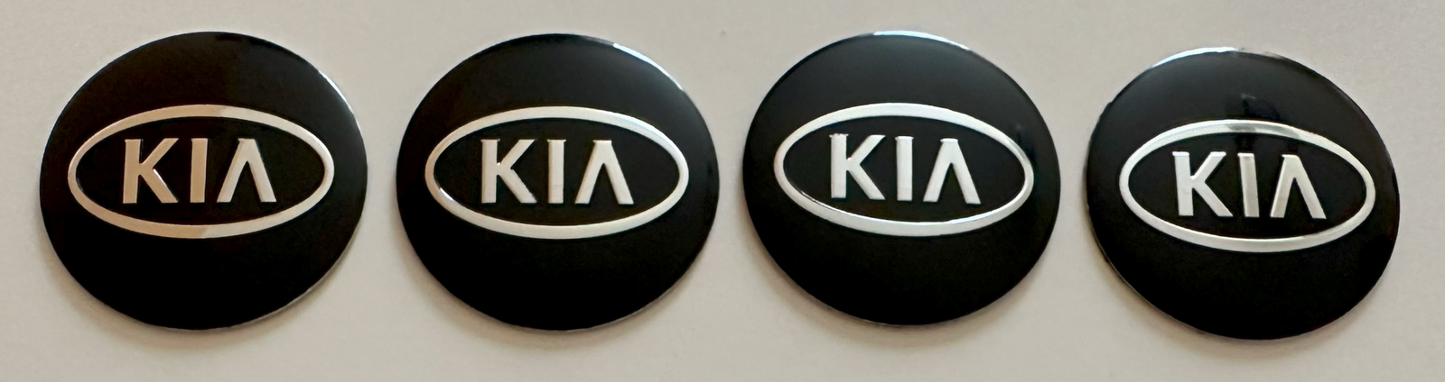 4 pcs (Set) 56mm - 2.20inch Black Kia Wheel Center Hub Caps Stickers - Image 5