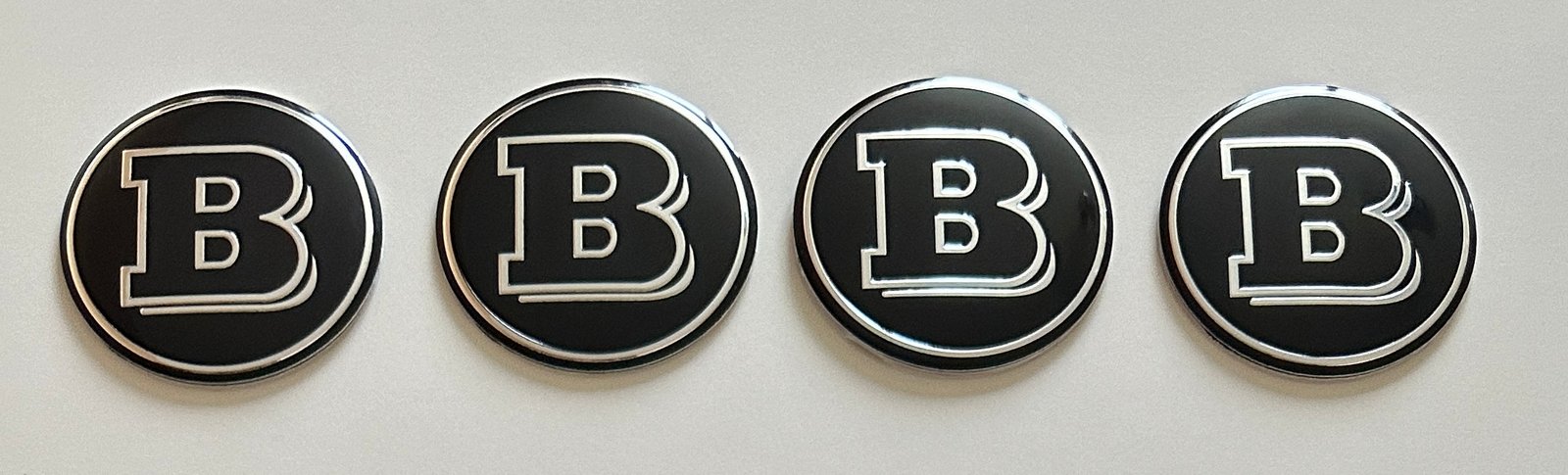 4 pcs (Set) 56mm - 2.20inch Black BRABUS Wheel Center Hub Caps Stickers - Image 4