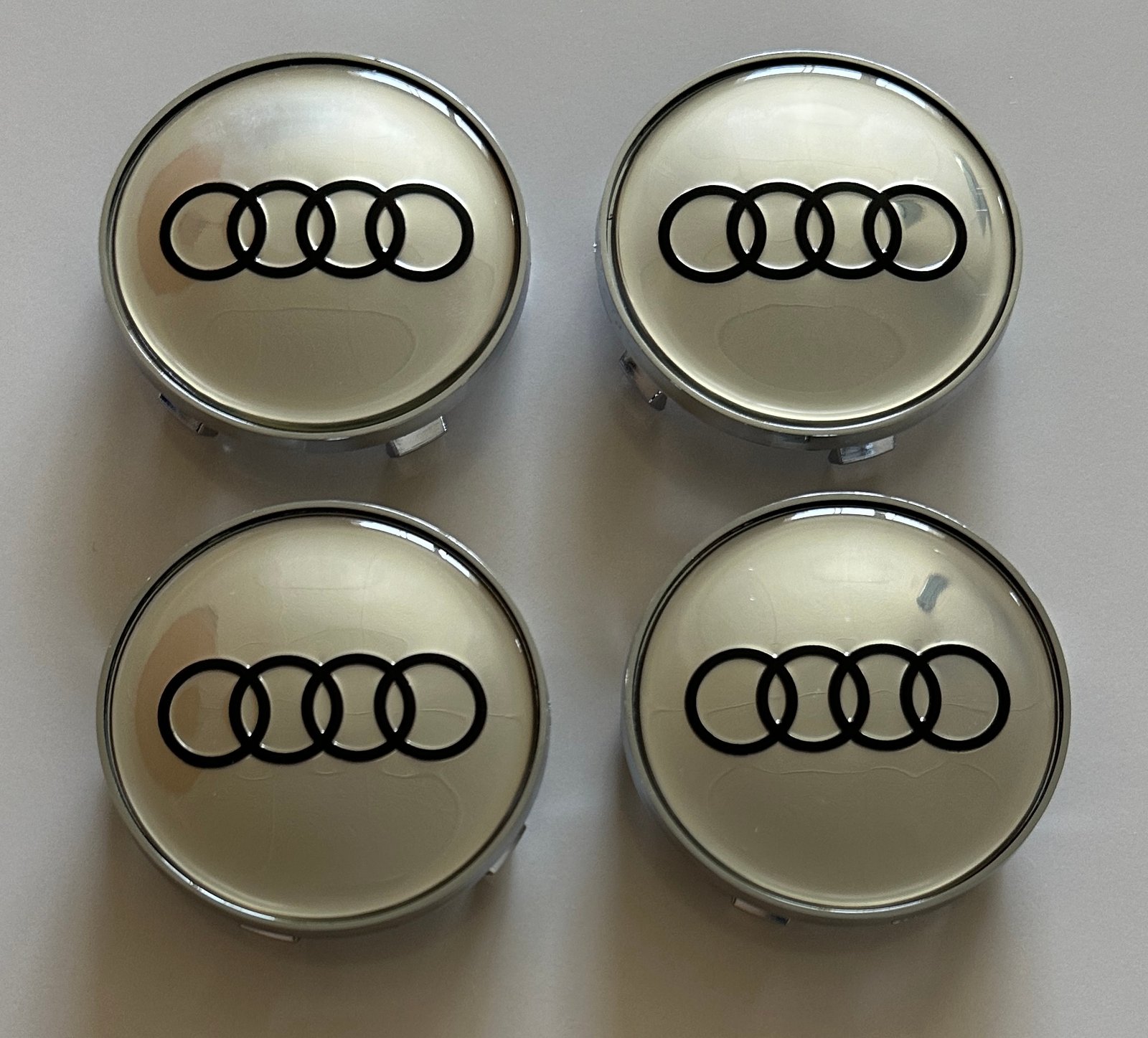 4 pcs (Set) 68mm - 2.68inch Silver Audi Wheel Center Hub Caps