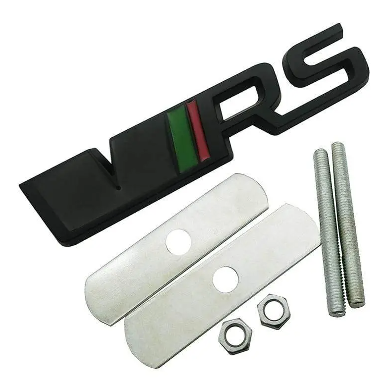 1 pcs Black Matte 3D Skoda VRS Grill Metal Emblem - Image 2