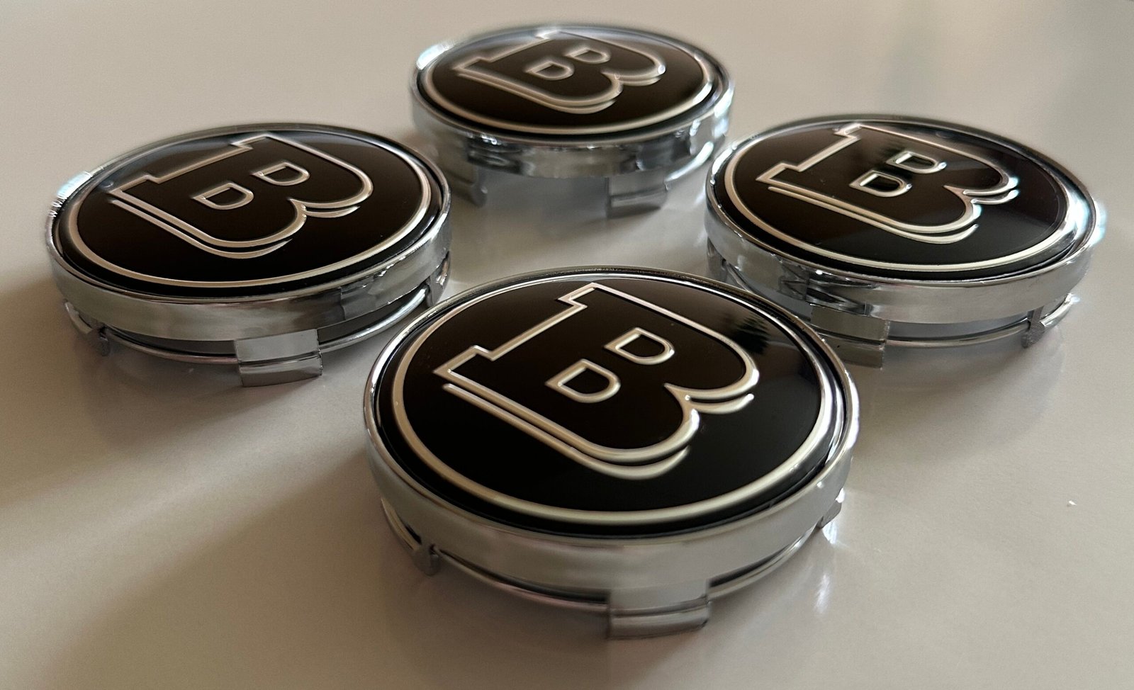 4 pcs (Set) 60mm - 2.36inch Black Brabus Wheel Center Hub Caps - Image 3