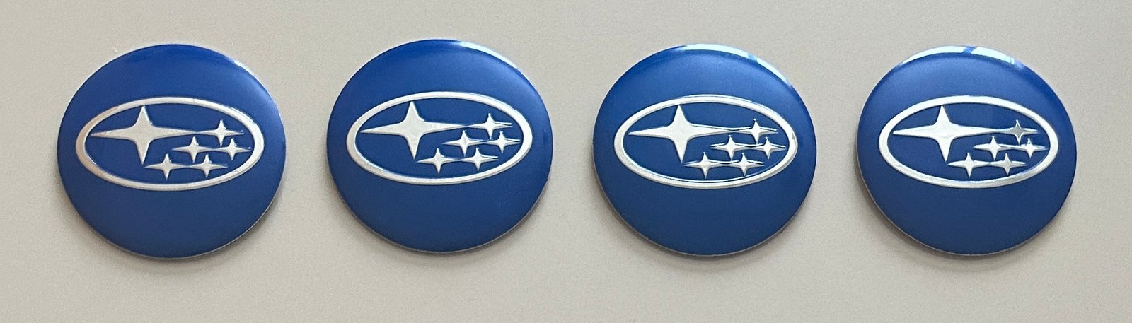 4 pcs (Set) 56mm - 2.20inch Blue Subaru Wheel Center Hub Caps Stickers - Image 4